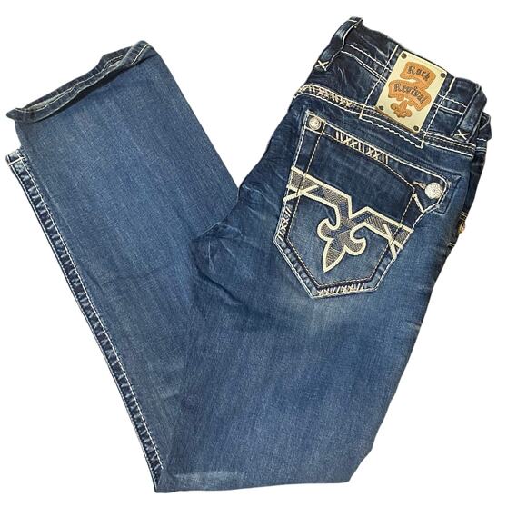Rock Revival Laken Straight Jeans Size 36 x 32 - Picture 1 of 7